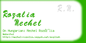 rozalia mechel business card